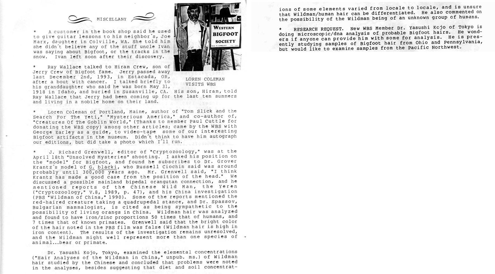 01-04-1994-issue number 36- Western bigfoot society miscellaneous news (TTR) 973