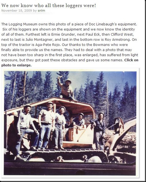 The picture comes from the Sierra Logging Museum