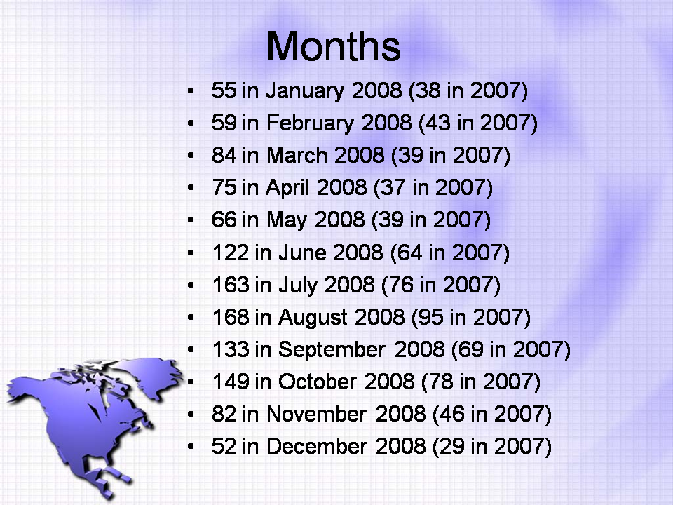 Slide 4 North American Sighting Statistics