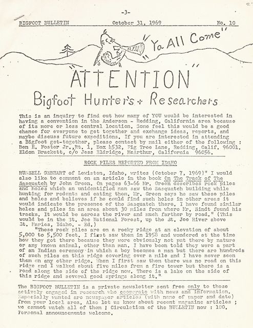 Bigfoot Bulletin by George Haas