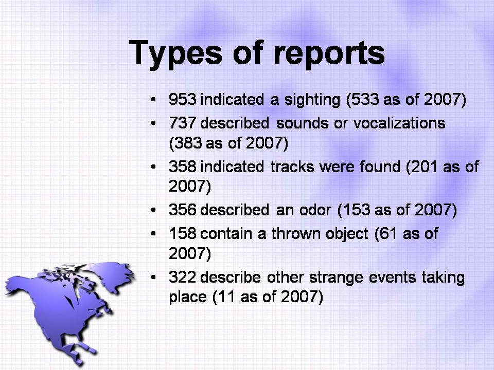 Slide 6 North American Sighting Statistics