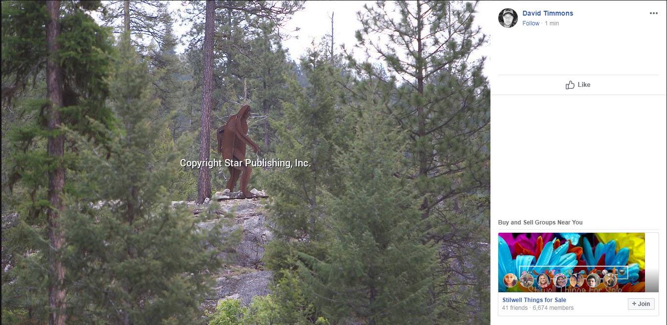 Colville Native American Statue