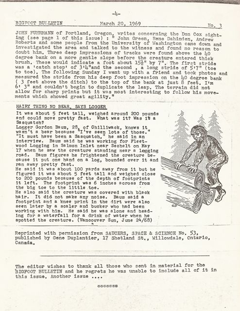 Bigfoot Bulletin by George Haas