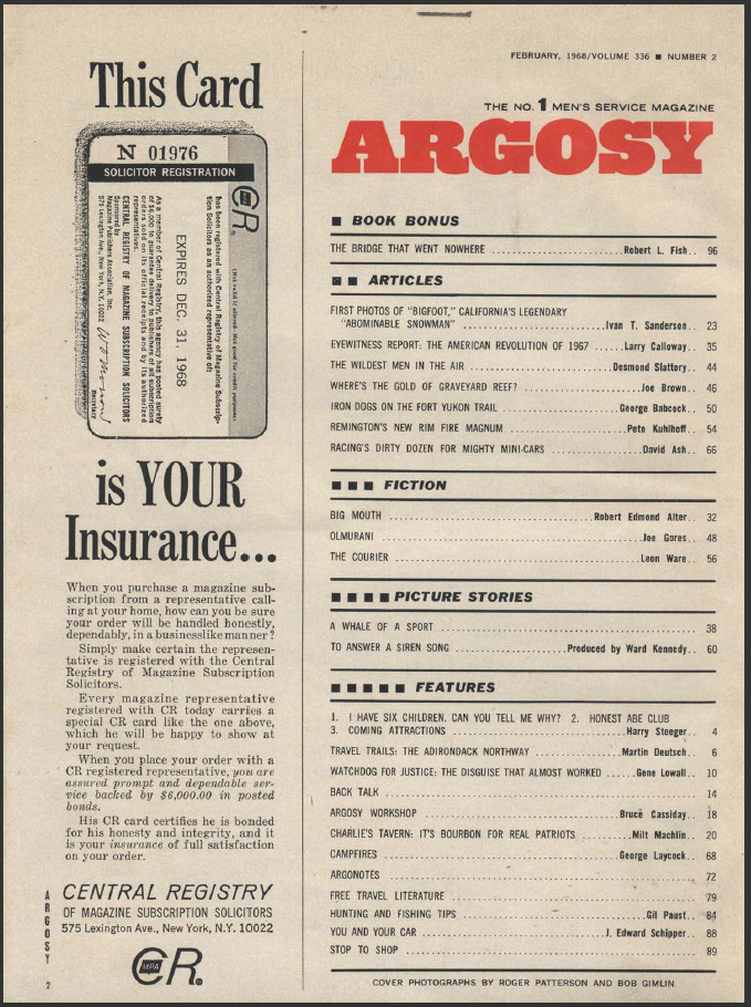 ARGOSY MAGAZINE February 1968 2