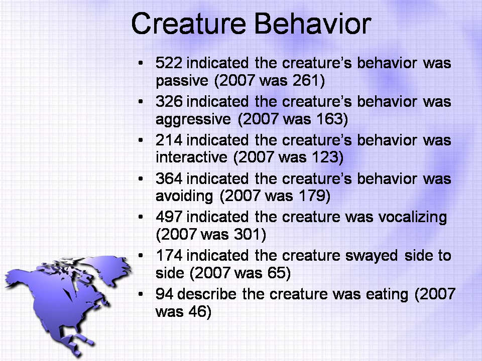 Slide 10 North American Sighting Statistics